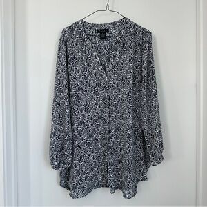 🩷 Grace Monochrome Patterned Blouse